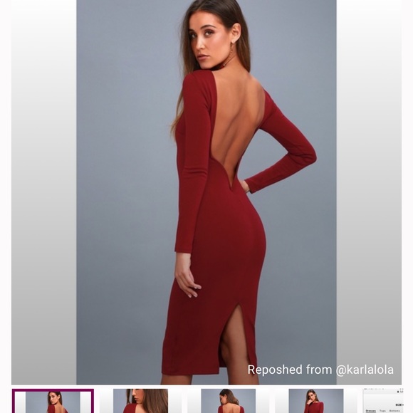 Lulus Backless midi dress - Picture 1 of 10